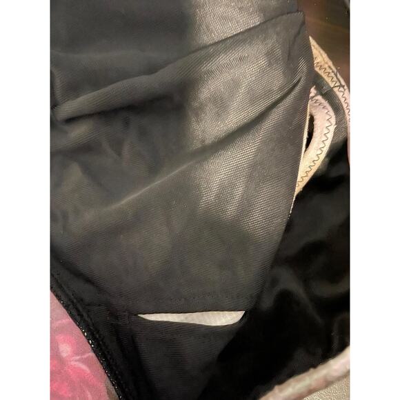 Shefit Sports Bra Womens Medium Black Floral Zip Front High Impact Adjustable - Picture 5 of 6